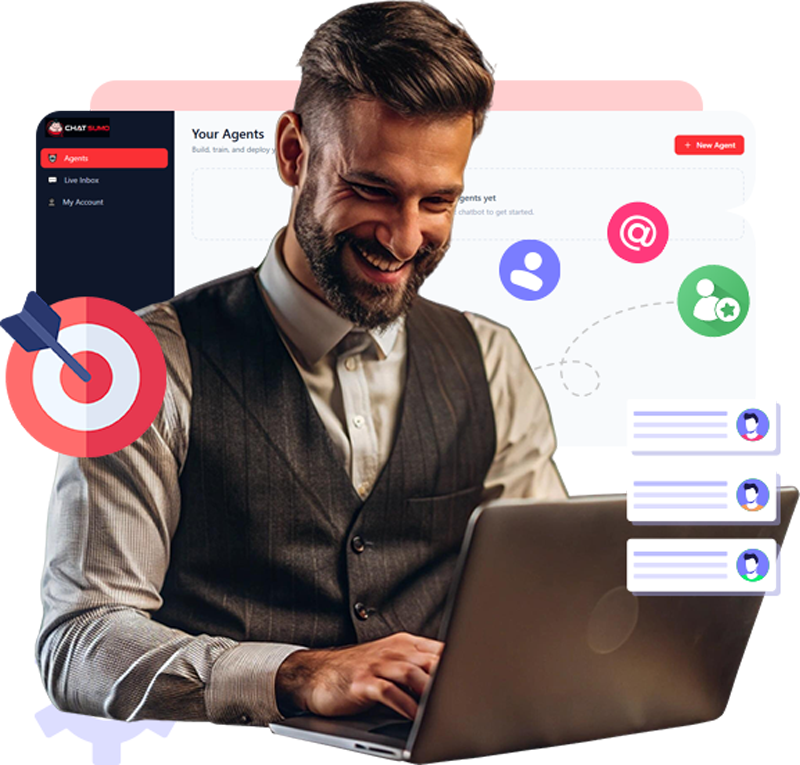 A business owner running his AI sales agent dashboard