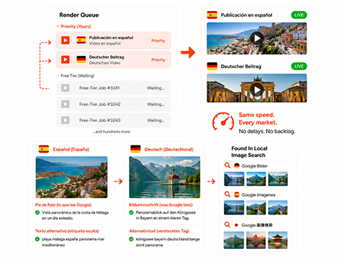 Local-language captions and alt text so images rank in local image search