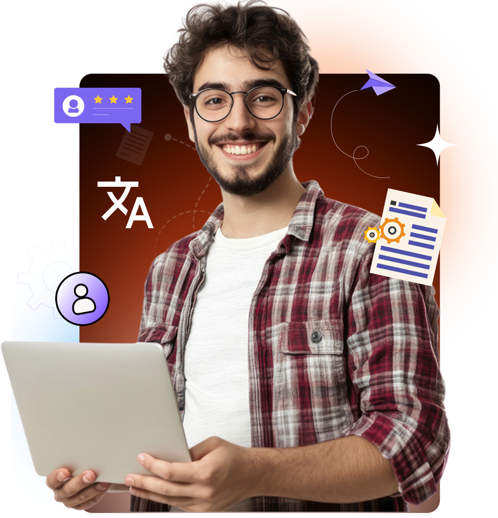 Your engine writes, builds, films and publishes, but only in one language
