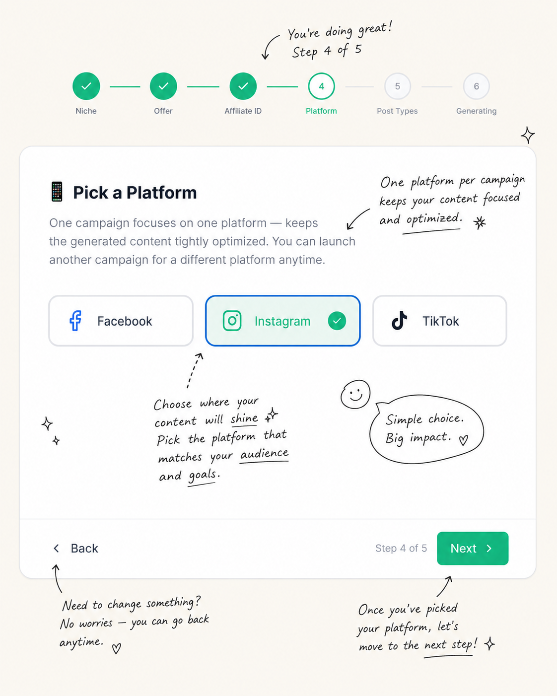 Your campaign pulls free traffic from social platforms