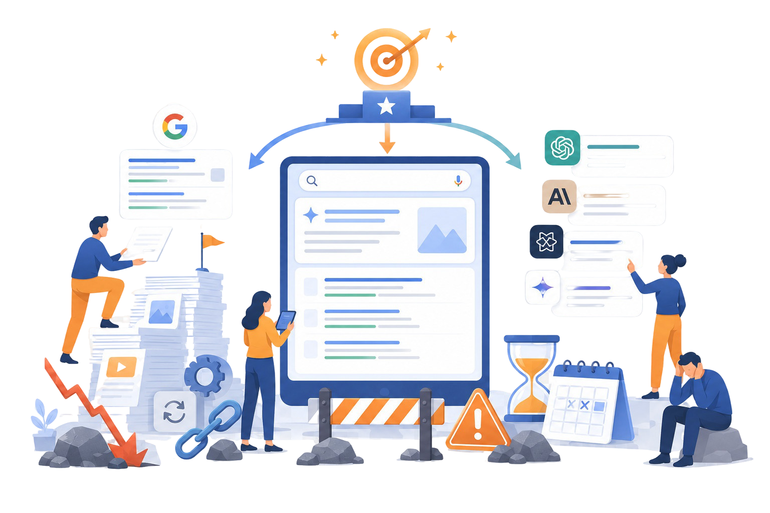 Search splitting between Google and AI answer engines