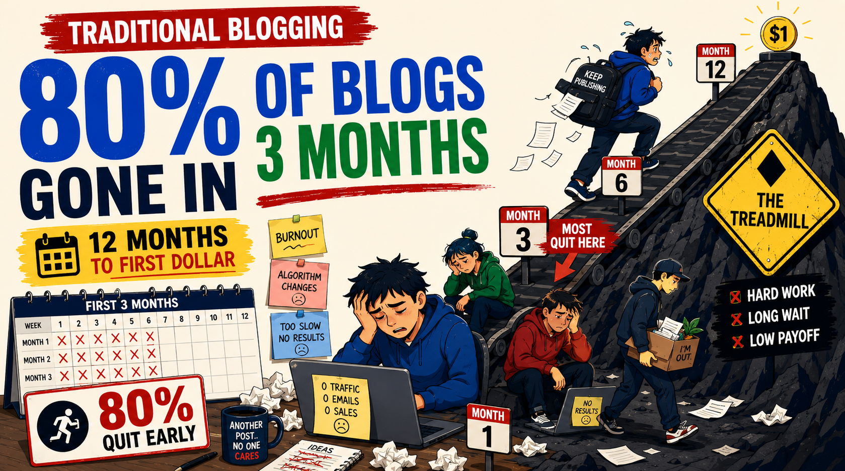 Blogs abandoned within 18 months